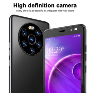 Garsentx Mate40 Pro Unlocked Smartphone, 5.45in HD Full Screen Cell Phones with Dual-Core CPU Dual SIM Card Front Rear Dual Cameras Support Face Recognition 128GB Expandable Storage（512MB+4GB）