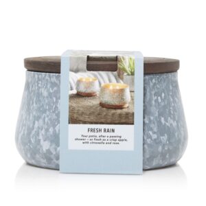 yankee candle fresh rain large outdoor candle,light blue