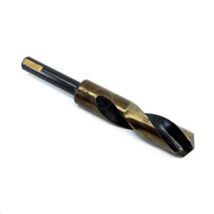 Benchmark Abrasives 7/8" Diameter HSS Silver & Deming Drill Bit Black & Gold Cutting Tool, 1/2" Shank for Hard Metal, Stainless Steel, Cast Iron, Wood - (7/8")
