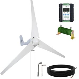 eco-worthy 400w wind turbine generator power kit (new upgrade) with 40a pwm solar wind hybrid controller for home/monitoring/streetlight/boat/solar wind system