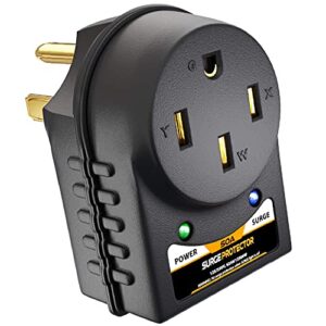 carmtek rv surge protector 50 amp - power adapter with integrated surge protection - etl listed 50 amp surge protector for rv