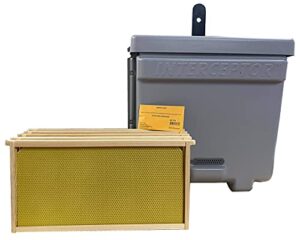 honeybee swarm trap-the interceptor pro complete kit assembled with frames, foundation, lure & real beeswax coating (also includes tree strap & hooks)
