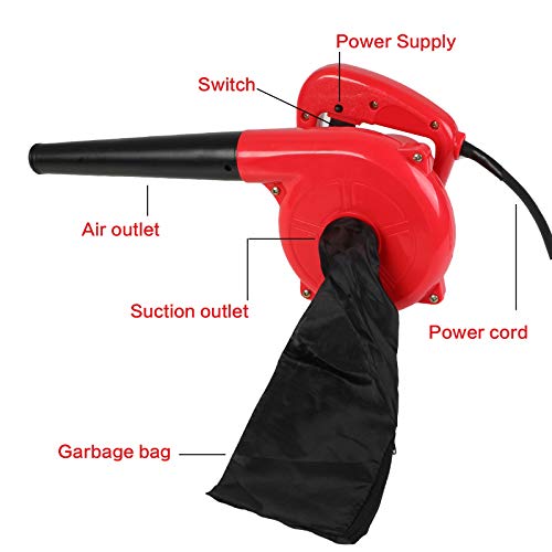 Boshen Handheld Electric Leaf Blower 110V 700W 5.5A 2 in 1 Corded Vacuum & Sweeper Lightweight Multifunctional Mini Leaf Blower for Home Porch Patio Computer Car