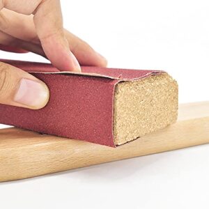 EMILYPRO Cork Sanding Blocks 4-1/4"x 2-3/8" x 1-3/16" Hand Sanding Tool for sandpaper - 3pcs