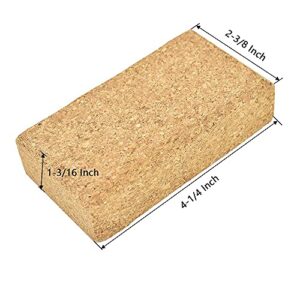 EMILYPRO Cork Sanding Blocks 4-1/4"x 2-3/8" x 1-3/16" Hand Sanding Tool for sandpaper - 3pcs