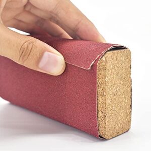 EMILYPRO Cork Sanding Blocks 4-1/4"x 2-3/8" x 1-3/16" Hand Sanding Tool for sandpaper - 3pcs