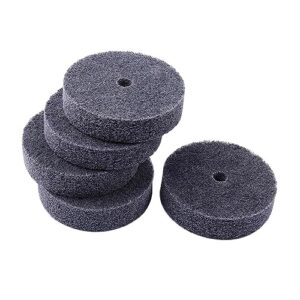 𝐋𝐮𝐨 𝐤𝐞 5 pcs 3'' quick changed fiber buffing wheel 3/8'' arbor hole replacement fiber polishing wheel for bench buffer/bench grinder