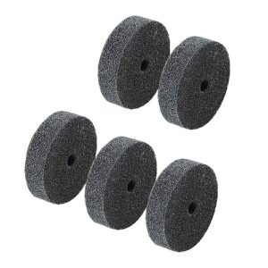 𝐋𝐮𝐨 𝐤𝐞 5 Pcs 3'' Quick Changed Fiber Buffing Wheel 3/8'' Arbor Hole Replacement Fiber Polishing Wheel for Bench Buffer/Bench Grinder