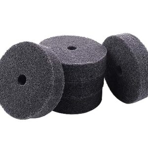 𝐋𝐮𝐨 𝐤𝐞 5 Pcs 3'' Quick Changed Fiber Buffing Wheel 3/8'' Arbor Hole Replacement Fiber Polishing Wheel for Bench Buffer/Bench Grinder