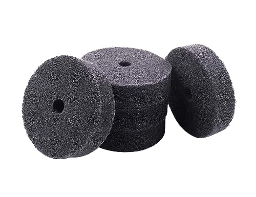 𝐋𝐮𝐨 𝐤𝐞 5 Pcs 3'' Quick Changed Fiber Buffing Wheel 3/8'' Arbor Hole Replacement Fiber Polishing Wheel for Bench Buffer/Bench Grinder