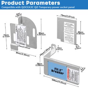 Generator Interlock Kit Compatible with Square D Electric HOMCGK2C Homeline Cover Generator and QOM2 Frame Size Main Breaker Interlock Kit