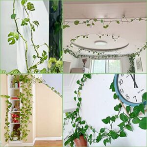 30 Pcs Plant Climbing Wall Fixture Clip Self-Adhesive Hook Vines Traction Invisible Stand Green Leaf Plant Clip Garden Wall Clip Plant Clip for Climbing Plants