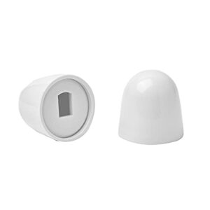 4Packs Universal Toilet Bolt Caps, Round Plastic Push-On Toilet Bowl Bolt Caps Covers, with Extra Washers for Easy installation, 1.44 Inch Height, White Color