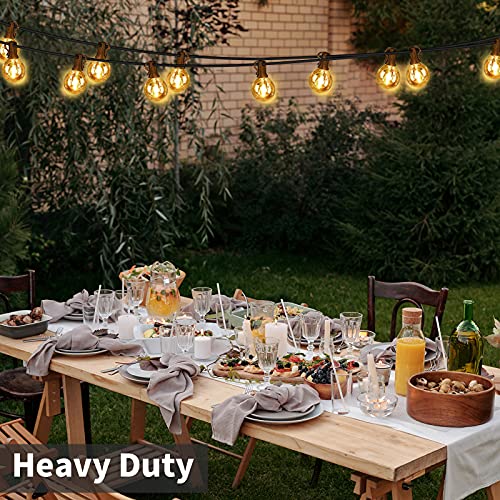 BRTLX 50FT Solar Outdoor String Lights,Shatterproof LED Patio Solar Lights with Remote Control Waterproof Hanging Indoor Outdoor Lights for Home Wedding Decor Party Backyard Lights