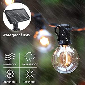BRTLX 50FT Solar Outdoor String Lights,Shatterproof LED Patio Solar Lights with Remote Control Waterproof Hanging Indoor Outdoor Lights for Home Wedding Decor Party Backyard Lights