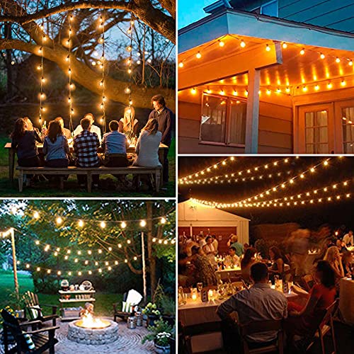 BRTLX 50FT Solar Outdoor String Lights,Shatterproof LED Patio Solar Lights with Remote Control Waterproof Hanging Indoor Outdoor Lights for Home Wedding Decor Party Backyard Lights