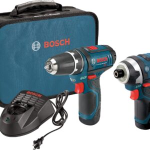 BOSCH 12V Max Cordless Drill/Driver and Impact Driver Combo Kit with Accessories