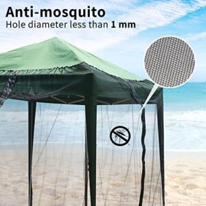 LooDro Square Patio Umbrella Mosquito Nets 10 x 10 x 7.5ft,Polyester Umbrella Netting with Zipper Door and Adjustable Rope,Fits 8-10ft Outdoor Umbrellas and Patio Tables (Black)