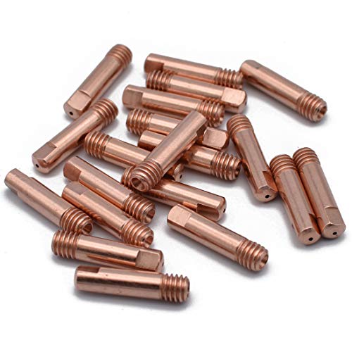 GZTIGWELD 20pk Contact Tip .035'' & 0.9mm M6x25mm Copper Accessory for MB-15AK MIG/MAG Welding Torch