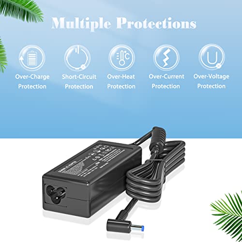 65W 19.5V 3.33A Ac Adapter for HP Pavilion x360 11 13 15, Zbook 14u G4 G5 15u 15 G3, 15-f111dx 15-f211wm 15-f233wm 15-f278nr 15-r052nr 15-r132wm Power Supply Blue Tip