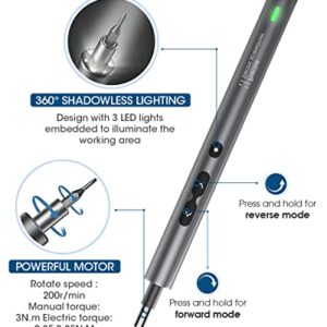 Kingsdun Mini Electric Screwdriver, 62 in 1 Cordless Precision Power Screwdriver with 48 Bits, Rechargeable Electrical Screwdriver Repair Tool Kit with LED Lights Magnetic Mat for Phones PC Laptops