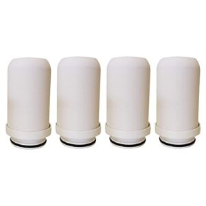 water stream by little luxury, replacement ceramic and carbon water filters for the luxury home tap water filter, faucet filtration system, reduces lead, chlorine and more, 4-pack