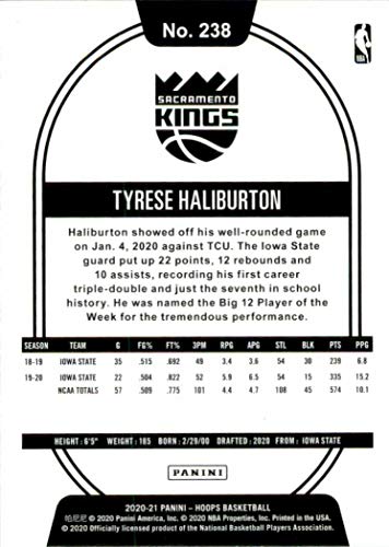 Sacramento Kings 2020 2021 Hoops Factory Sealed Team Set with a Rookie card of Tyrese Haliburton