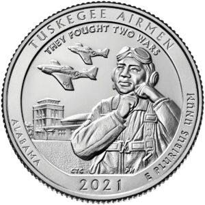 2021 S Tuskegee Airman National Historical Site, AL Quarter Single Quarter in Air Tite Holder Quarter Uncirculated US Mint