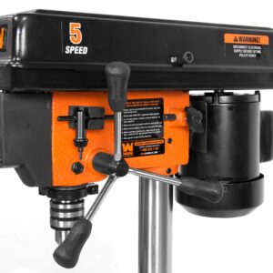 WEN 4206T 2.3-Amp 8-Inch 5-Speed Cast Iron Benchtop Drill Press,Black,Orange