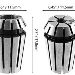 Lanzeuta 1/4" & 1/8" ER11 Spring Collet, High Precision ER11 Collet Chuck for CNC Engraving Machine and Milling Lathe Tool