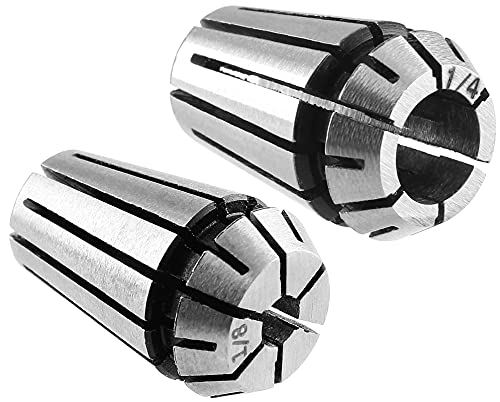 Lanzeuta 1/4" & 1/8" ER11 Spring Collet, High Precision ER11 Collet Chuck for CNC Engraving Machine and Milling Lathe Tool