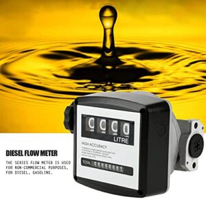 LAJS Mechanical Meter, Fuel Meter Fuel Flowmeter, 1 Inch 4 Digital Diesel Fuel Flow Meter Pump Flow Meter 1 Percentage for Gas Oil Fuel Oil Kerosene Measuring Diesel