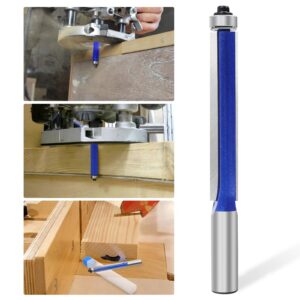 TOOLDO 3" inch Bearing Flush Trim Bit，C3 Carbide Flush Trim Router Bit, 1/2 inch Shank for Wood Router, for DIY, Woodworking Project, High Grade