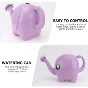 Cabilock Watering Can Elephant Shaped Plastic Plant Watering Pot Garden Watering Jug Long Spout Water Can for Succulent Bonsai Garden Flower - 1.5L