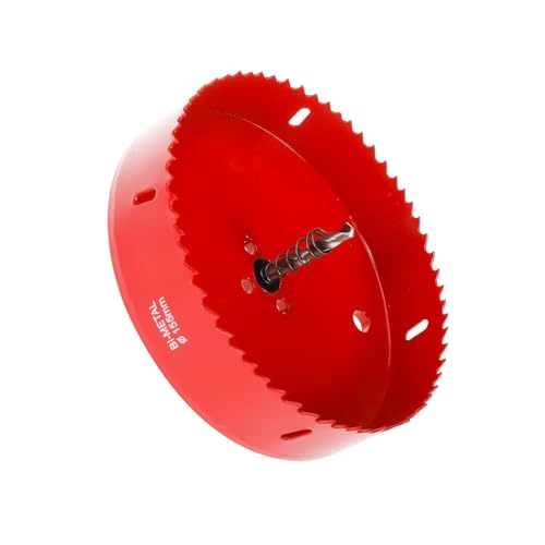 BTSHUB 6" 152mm Hole Saw Heavy Duty Steel Drilling Cutter for Making Cornhole Boards Drywall Wood Plastic Fiberboard Soft Metal