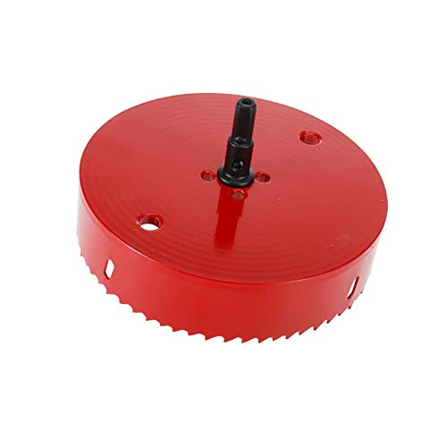 BTSHUB 6" 152mm Hole Saw Heavy Duty Steel Drilling Cutter for Making Cornhole Boards Drywall Wood Plastic Fiberboard Soft Metal