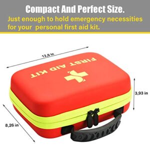 Emergency First Aid Kit for Home - 220 Pieces First Aid Supplies Home Emergency Kit - Lightweight & Compact First Aid Kit with EVA Case - Best for Hiking Camping Travel Car Backpacking School Office