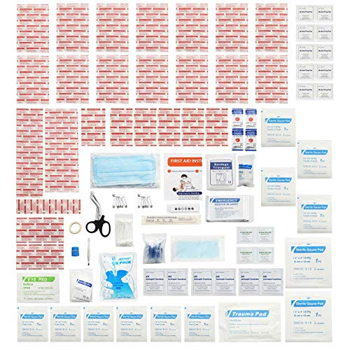 Emergency First Aid Kit for Home - 220 Pieces First Aid Supplies Home Emergency Kit - Lightweight & Compact First Aid Kit with EVA Case - Best for Hiking Camping Travel Car Backpacking School Office