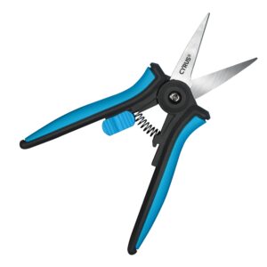 6” gardening scissors hand pruner pruning shear with straight stainless steel blades trimming hand pruner
