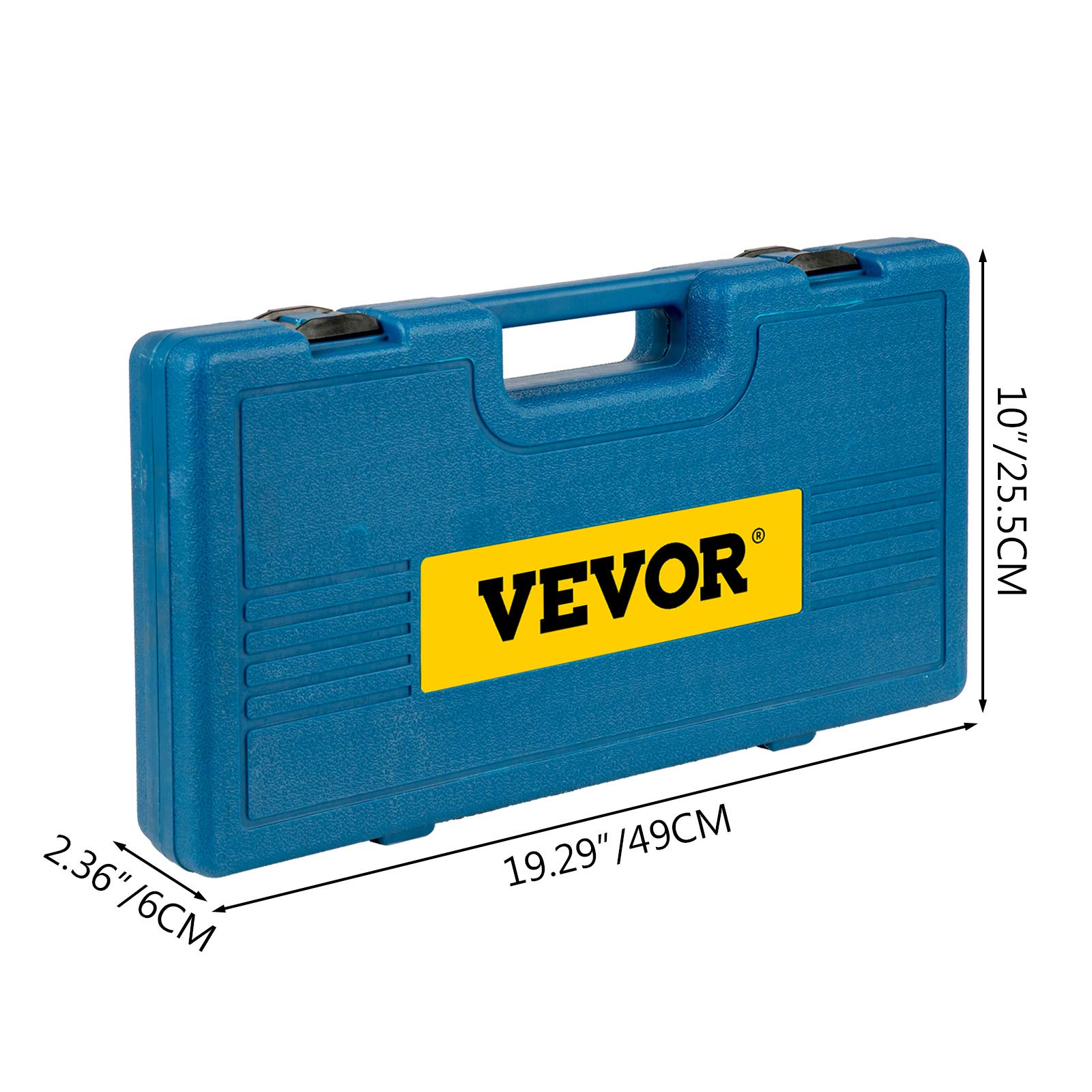 VEVOR Impact Socket Set 1/2 Inches 26 Piece Deep Sockets, , 6-Point , Rugged Construction, Cr-V, 1/2 Inches Drive Socket Set Impact Metric 10mm - 36mm, with a Storage Cage