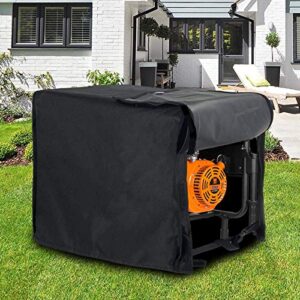 Jorohiker Generator Cover Waterproof 32 x 24 x 24 inch, Heavy Duty Thicken 600D Polyester Universal Generator Cover for Portable Generators 5000-10000 Watt, Black