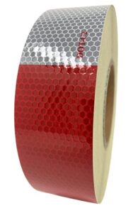 2" x150' roll dot-c2 premium reflective safety conspicuity tape truck trailer boat horse trailer diamond grade pattern 7 yr average life waterproof, strong adhesive! glass bead pc metalized material.
