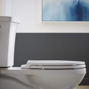 KOHLER 24495-A-0 Border ReadyLatch Elongated Toilet Seat, Quiet-Close Lid and Seat, Grip-Tight Bumpers and Installation Hardware, White