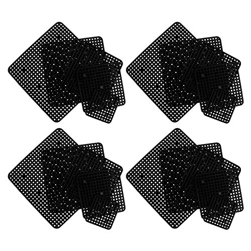 DOITOOL 20pcs Flowerpot Pad Hole Mesh Pad Flowerpot Pads Bonsai Water Pad (Black) Flower Pot