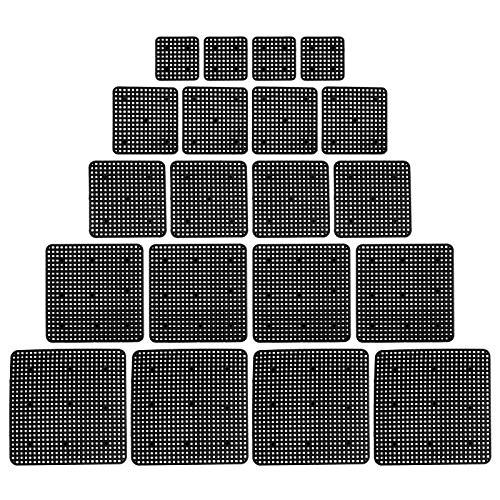 DOITOOL 20pcs Flowerpot Pad Hole Mesh Pad Flowerpot Pads Bonsai Water Pad (Black) Flower Pot