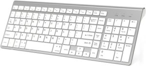 j joyaccess bluetooth keyboard, multi-device wireless keyboard with number keypad, wireless keyboard compatible with imac, mac, apple, macbook air/pro,laptop, android, windows,computer-silver