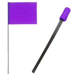 purple marking flags, 100 pack marker flags | 4x5x16 inch, boundary flags dog training, invisible fence, yard/lawn/survey /landscape/sprinkler flags