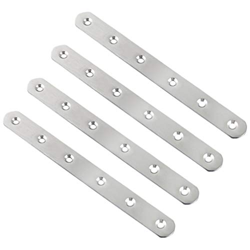 4Pcs stainless steel connection shelving brackets Stainless Steel Corner shelf brackets heavy duty Straight Brackets for Wood Chair shelf holders Joint Bracket Metal tool