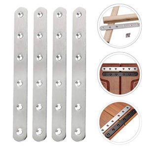 4Pcs stainless steel connection shelving brackets Stainless Steel Corner shelf brackets heavy duty Straight Brackets for Wood Chair shelf holders Joint Bracket Metal tool