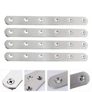 4Pcs stainless steel connection shelving brackets Stainless Steel Corner shelf brackets heavy duty Straight Brackets for Wood Chair shelf holders Joint Bracket Metal tool